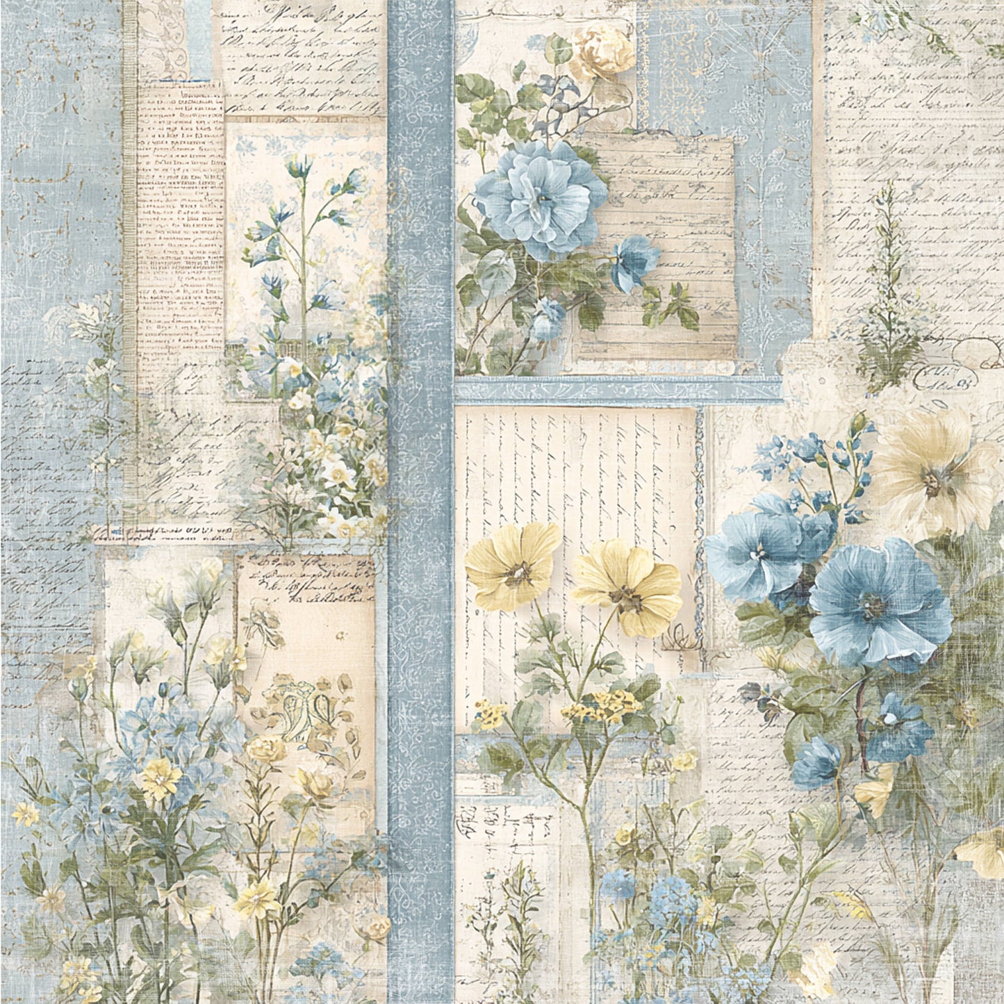 NYHET!  Reprint -Summer Meadow - Whispering Flowers - 12x12 - RP0757