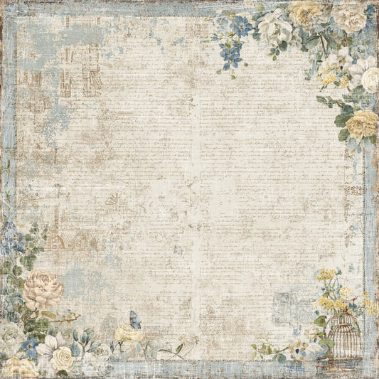 NYHET!  Reprint -Summer Meadow - Floral Frame 12x12 - RP0758