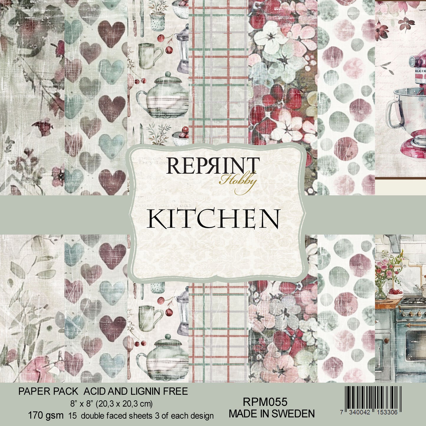 NYHET! Reprint Paperpack - Kitchen Collection Paperpack - 8 X 8