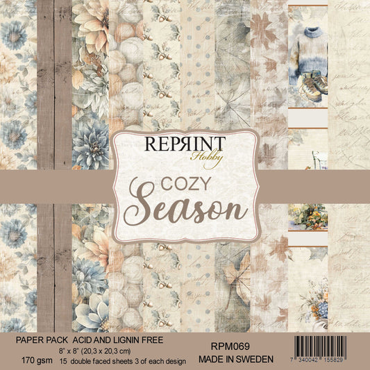 Bestill nå! Kommer snart. NYHET! Reprint mønsterarkpakke - Cozy Season - Collection 8x8