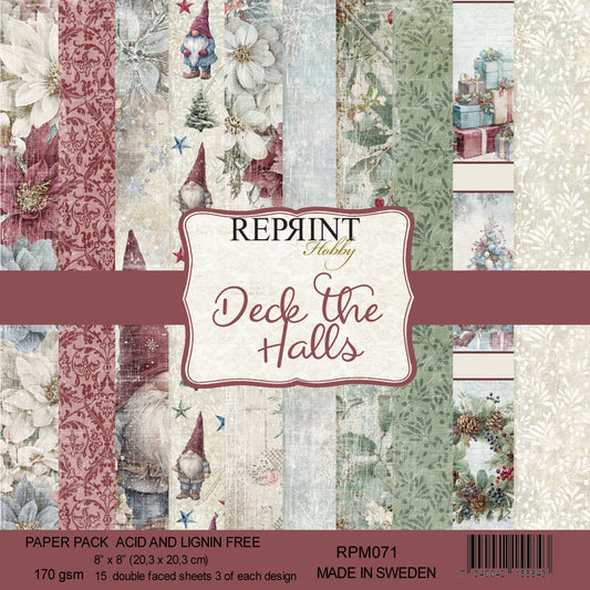 Bestill nå! Kommer snart. NYHET! Reprint mønsterarkpakke - Deck the halls - Collection 12x12