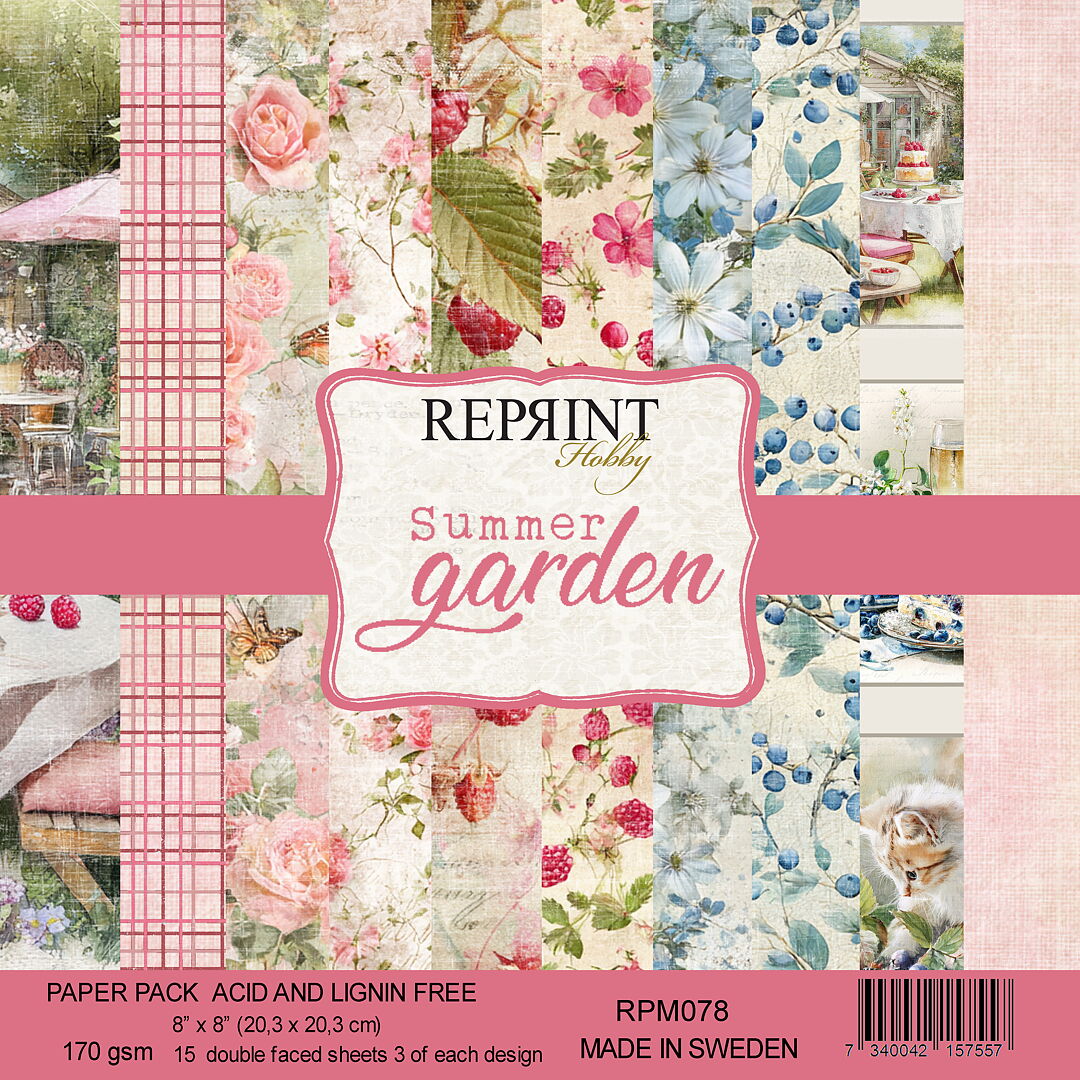 NYHET! Reprint  - Paperpack Reprint - Summer Garden Collection - 8x8