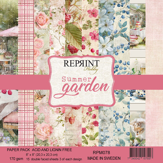 NYHET! Reprint  - Paperpack Reprint - Summer Garden Collection - 8x8
