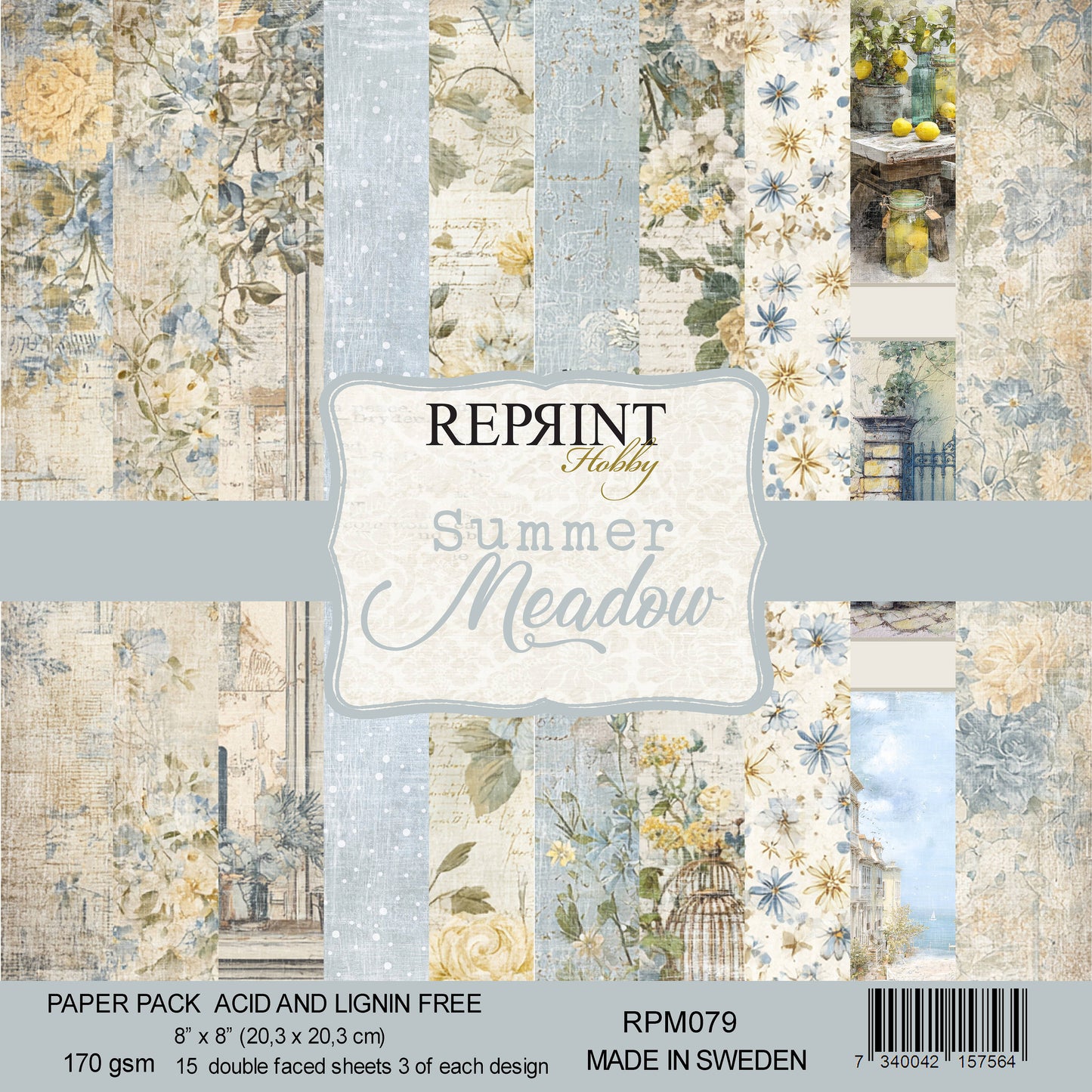 NYHET! Paperpack Reprint - Summer Meadow Collection - 8x8