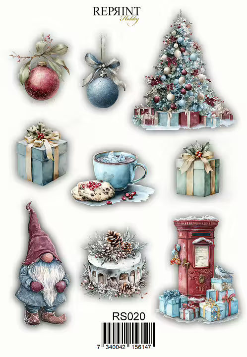 Reprint Deck the halls - klistremerker/ stickers