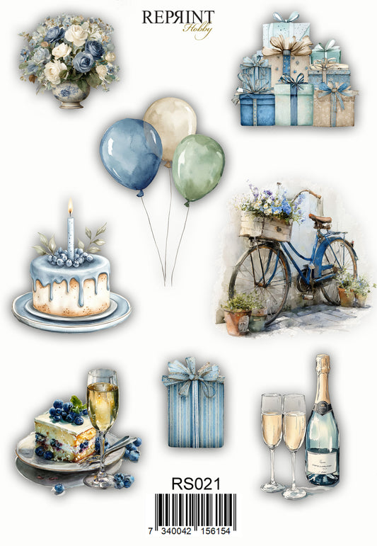 NYHET! Reprint Hip hip hooray - klistremerker/ stickers