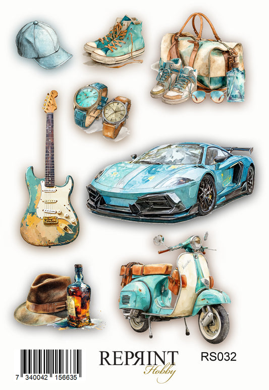 NYHET! Reprint Masculine moments - klistremerker/ stickers