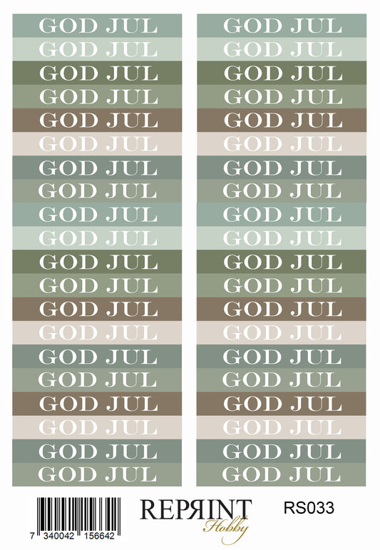 Forhåndsbestill nå! Kommer snart! NYHET! Reprint - Home for christmas- tekst God Jul -klistremerker/ stickers