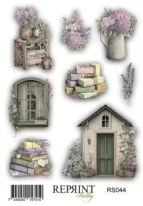 NYHET! Reprint  - Stickers -  Timeless 11x16cm rs044