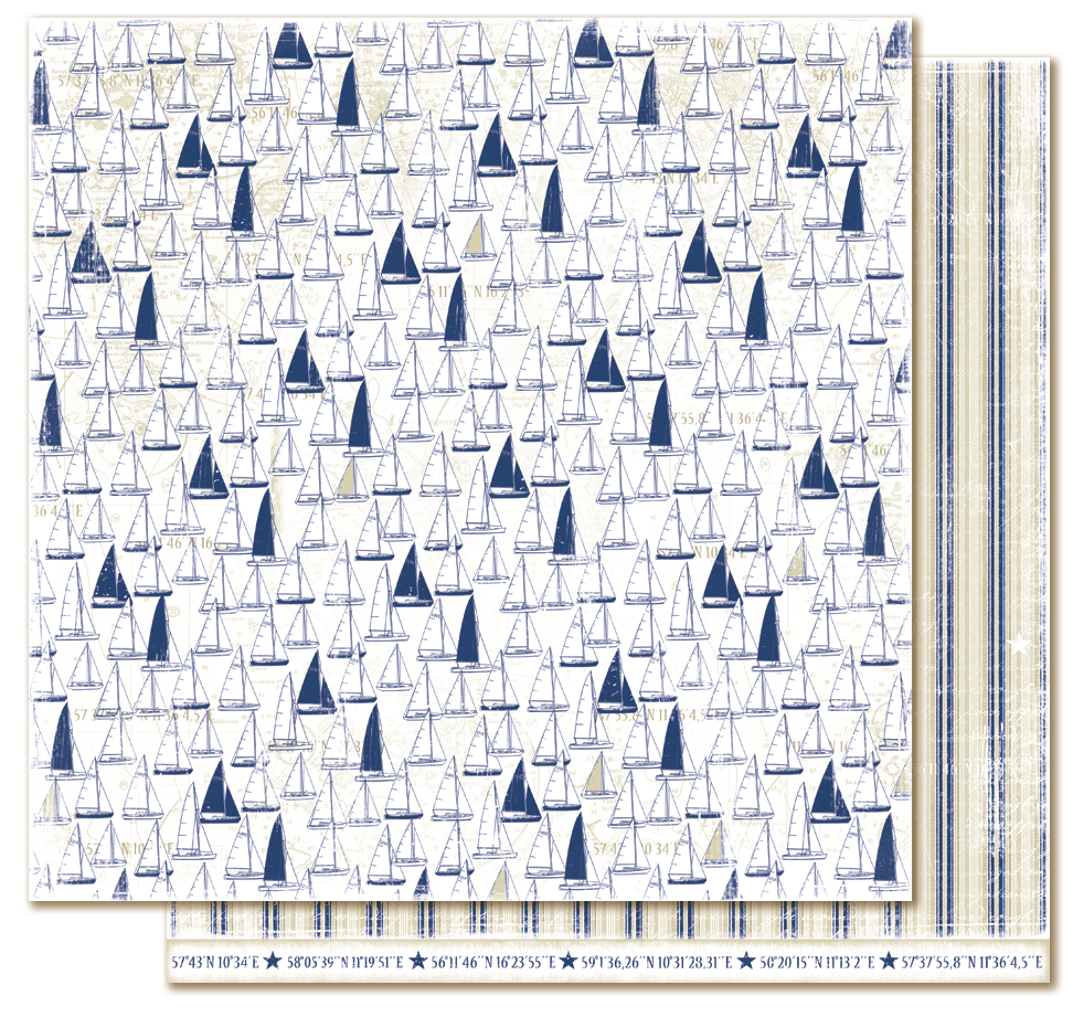 Maja Design - mønsterark -  life by the sea - Regatta  12'x12'