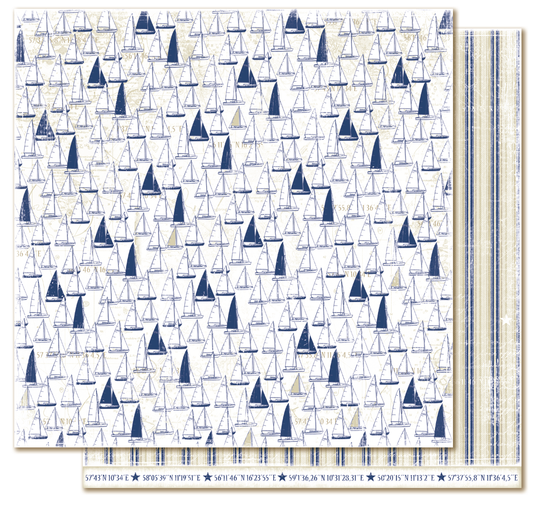 Maja Design - mønsterark -  life by the sea - Regatta  12'x12'