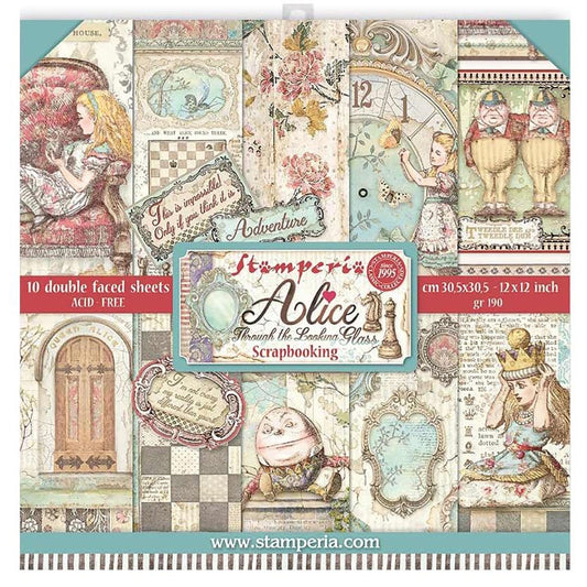 Stamperia - Alice in Wonderland 12x12 Inch Paper Pack (SBBL93)