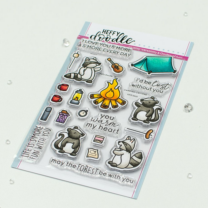 Heffy Doodle - Camping stempler - bål - Camping critters stamps