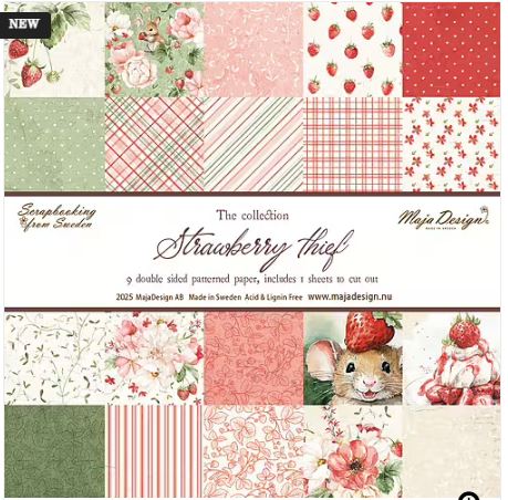 Maja Design Strawberry thief - Delicious - 12x12" Arkpakke / Collection Pack