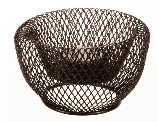 Lysestake telys sort metall 12x7cm