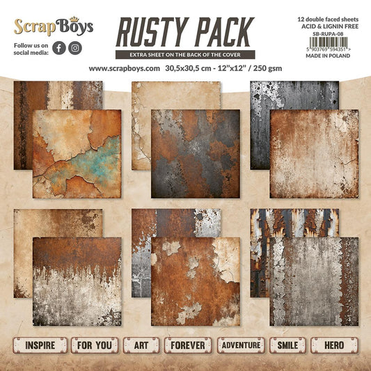 ScrapBoys Rusty Pack SB-RUPA-08 12×12 Blokk
