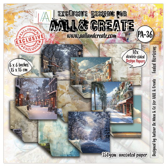 Aall and Create Weathered Wanderings 6x6 Inch Design Paper Faded Horizons