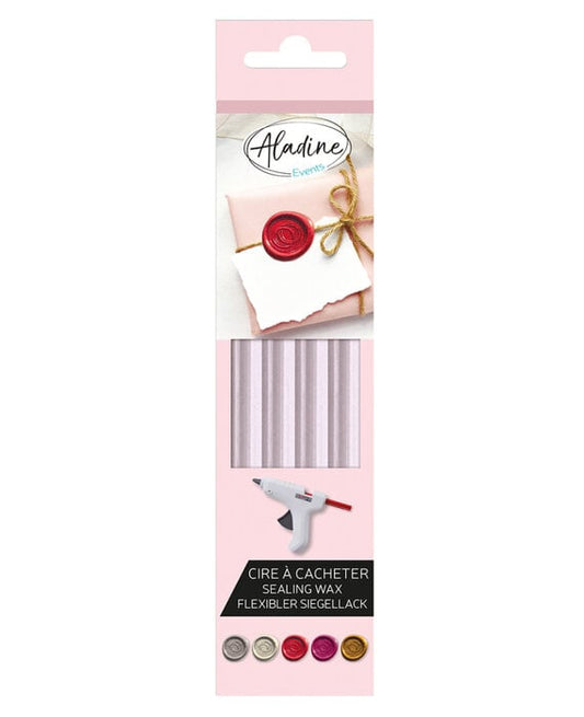 Aladine Wax Stick lilac (4pcs) Lilla voks til bruk med lakksegl/ lakkstempel