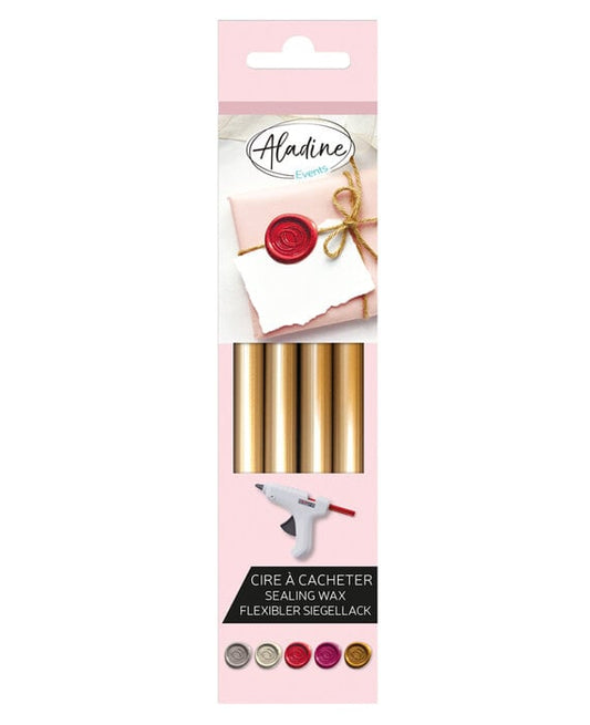 Aladine Wax Stick (4pcs) Old Gold/ vintage gull voks til bruk med lakksegl/ lakkstempel