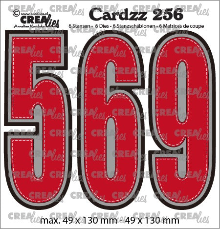 Crealies cardzz numbers 5 and 6/ 9 H:ca13 cm, talldies