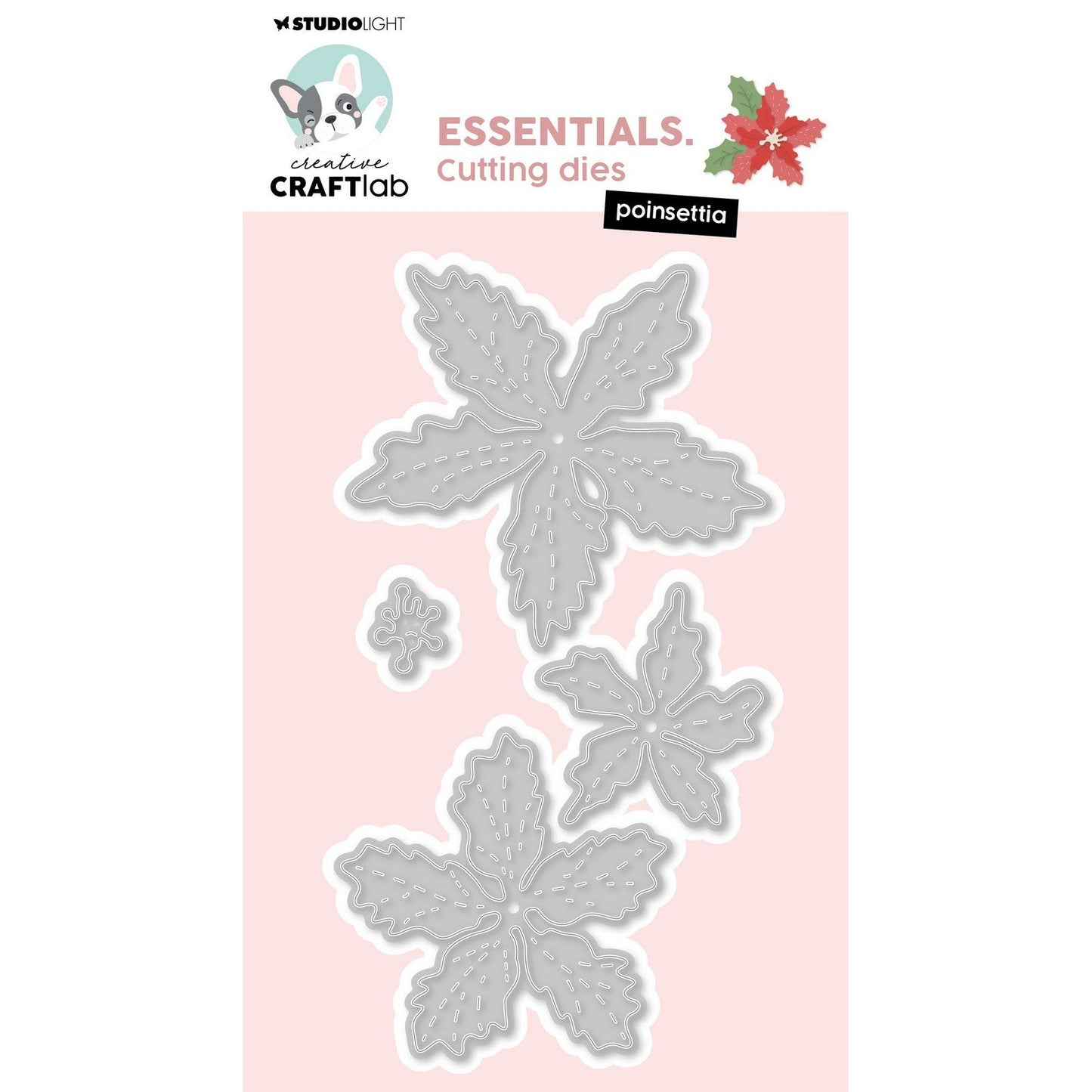NYHET! StudioLight - Creative craftlab -  Essentials Cutting Die - Poinsetta / julestjerne