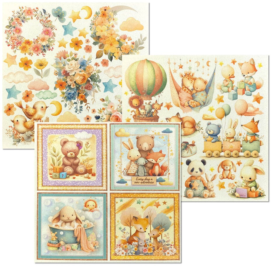 Ciao Bella - Lunibloom 6x6 Inch Deluxe Paper Pearl & Vellum Dual Pack Mixed (6pcs) (CBXQ006)