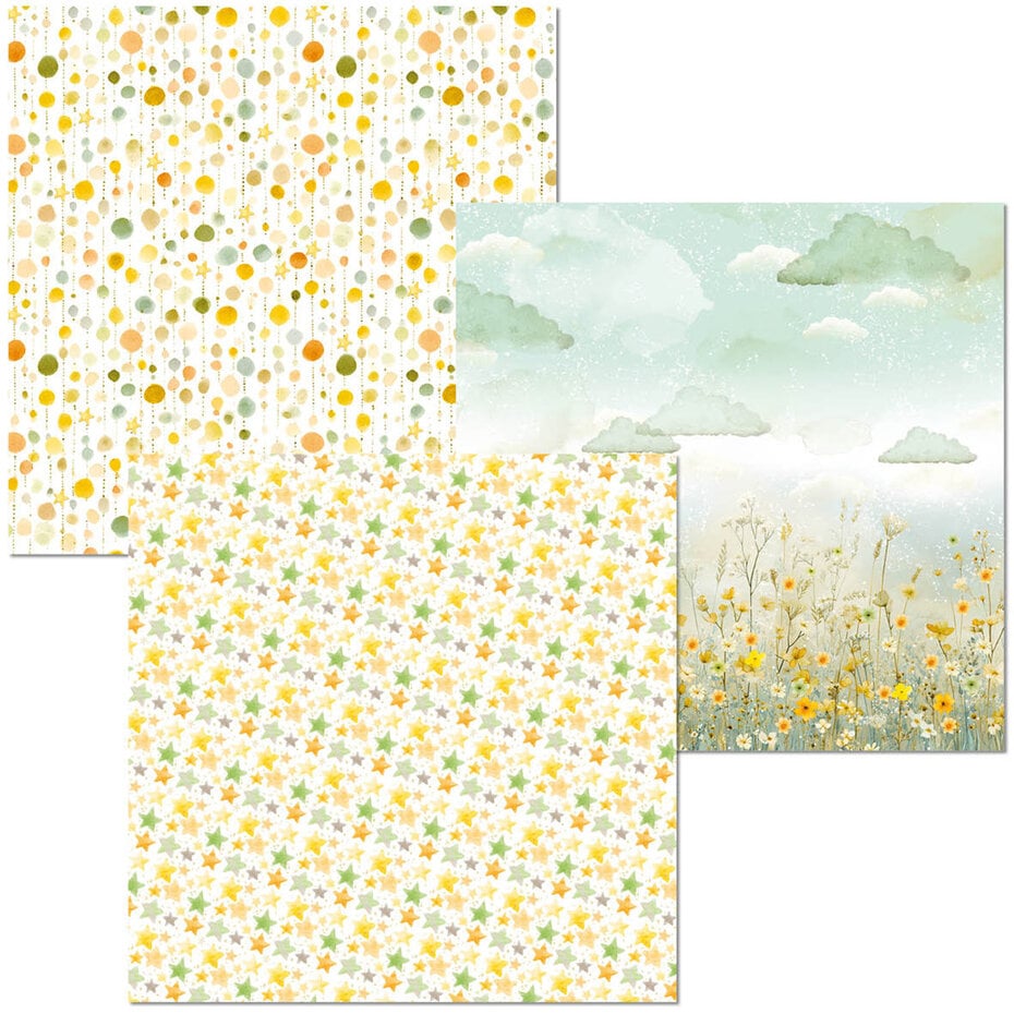 Ciao Bella - Lunibloom 6x6 Inch Deluxe Paper Pearl & Vellum Dual Pack Mixed (6pcs) (CBXQ006)
