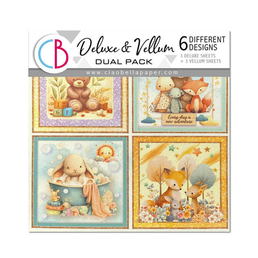 Ciao Bella - Lunibloom 6x6 Inch Deluxe Paper Pearl & Vellum Dual Pack Mixed (6pcs) (CBXQ006)