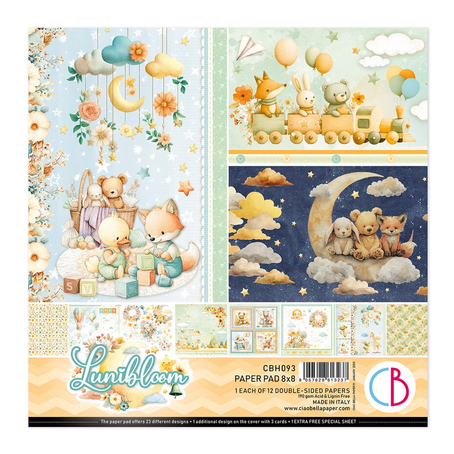 Ciao Bella - Lunibloom 8x8 Inch Paper Pad (12pcs) (CBH093)