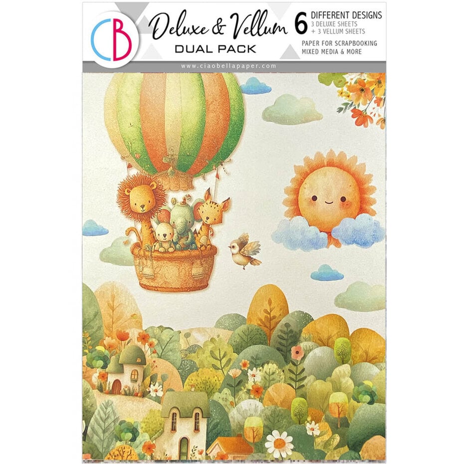 Ciao Bella -Lunibloom A4 Deluxe Paper Pearl & Vellum Dual Pack Mixed (6pcs) (CBX006)