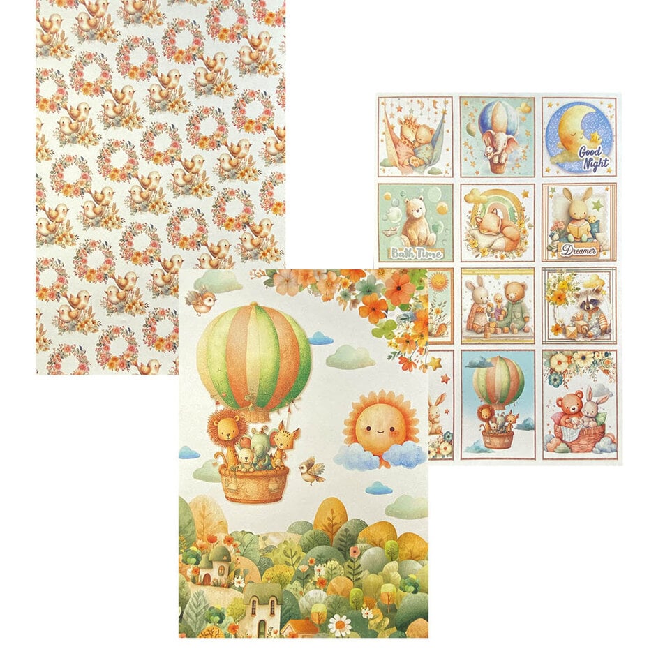 Ciao Bella -Lunibloom A4 Deluxe Paper Pearl & Vellum Dual Pack Mixed (6pcs) (CBX006)