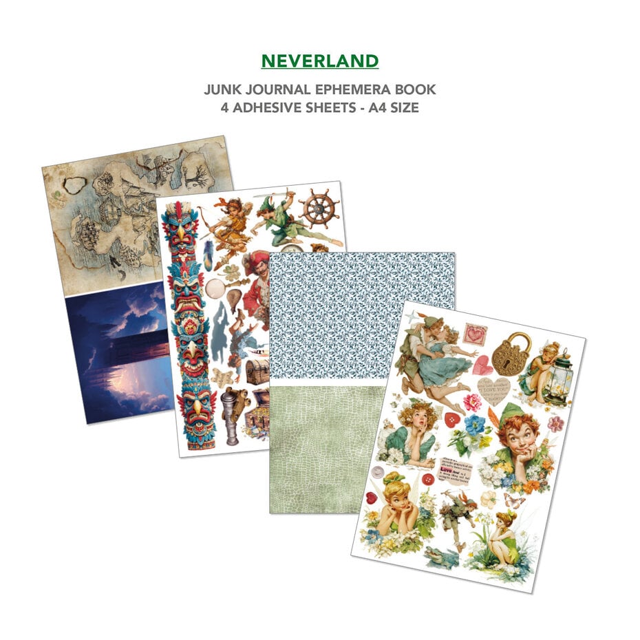 Ciao Bella - Neverland A4 Junk Journal Ephemera Book (32pcs) (CBB021)