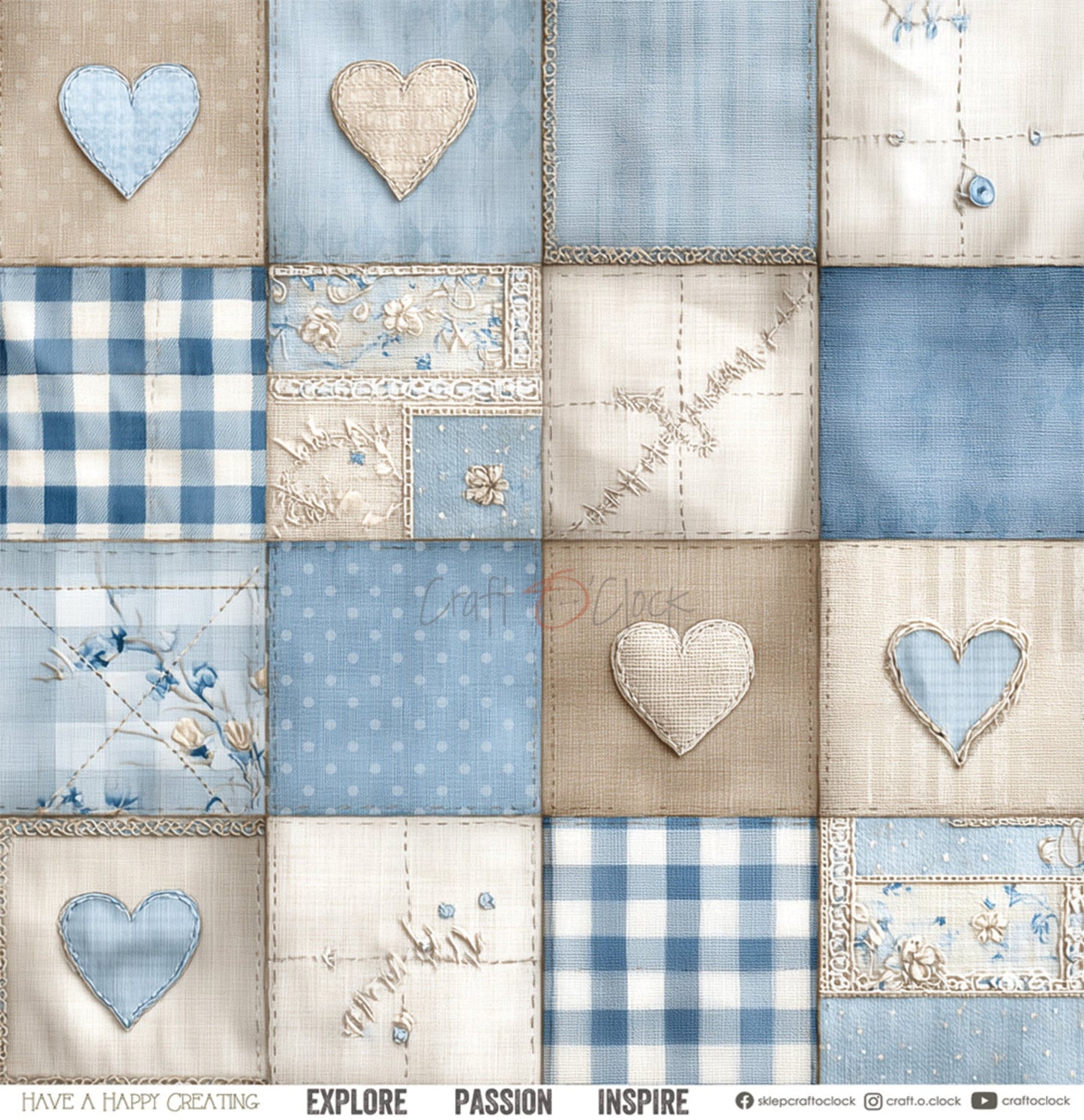 NYHET! Craft O'clock Baby Boy Universe 12x12 Inch Paper Set