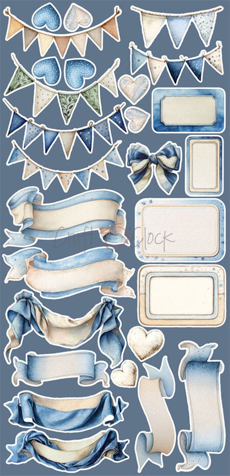 NYHET! 
Craft O'clock - Baby Boy Universe Extras Set Mix (CC-C84-BBU-13)