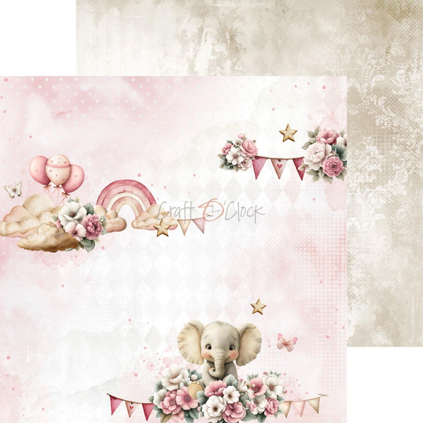 NYHET! Craft O'clock -Baby Girl Universe -  6x6 Inch Paper Set (CC-C83-BGU-10)
