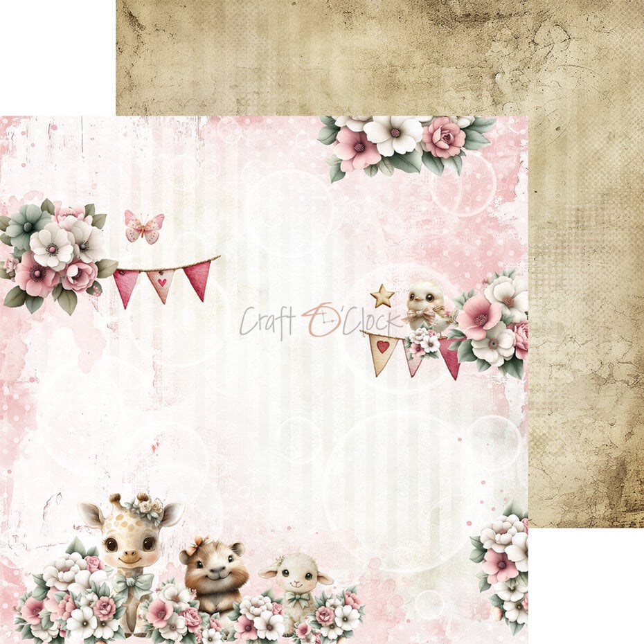 NYHET! Craft O'clock -Baby Girl Universe -  6x6 Inch Paper Set (CC-C83-BGU-10)