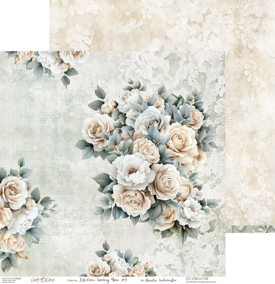 NYHET! Craft O'clock - Lifetime Loving You 12x12 Inch Paper Set (CC-C82-LLY-00)