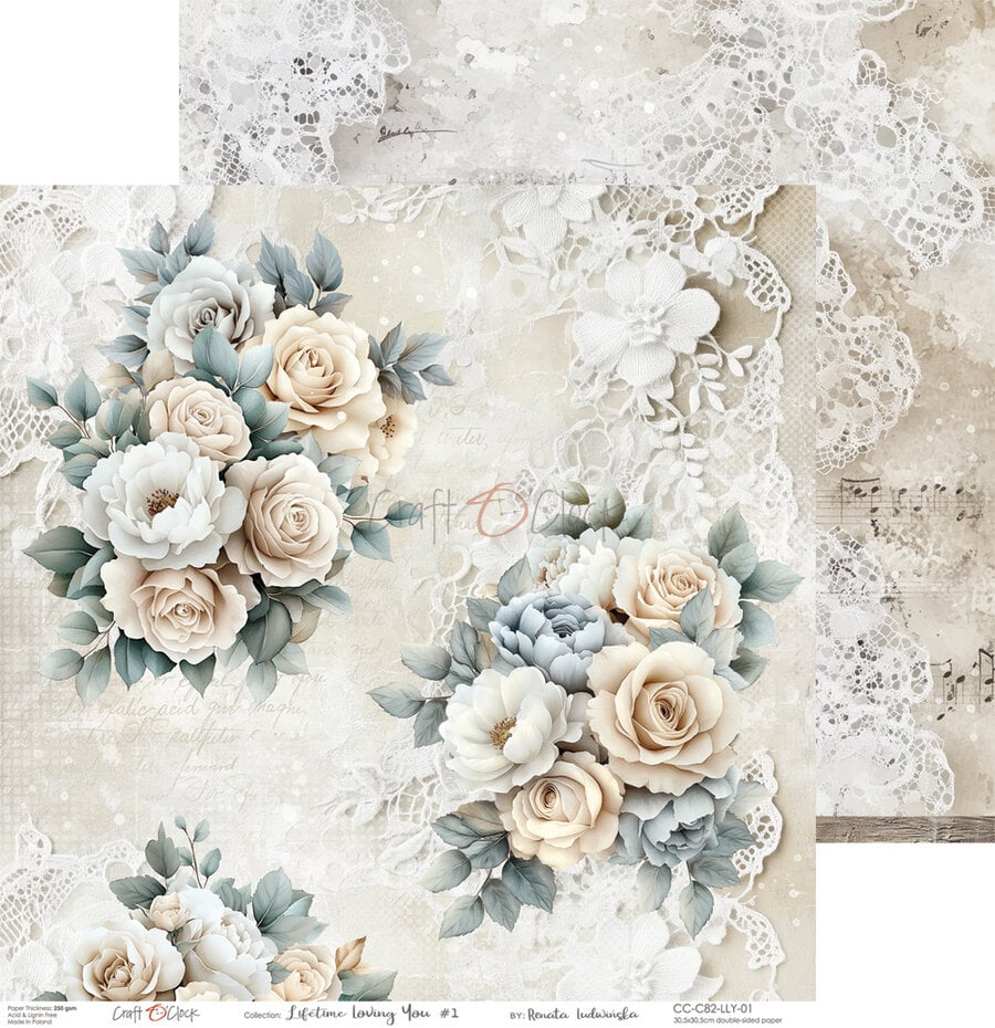 NYHET! Craft O'clock - Lifetime Loving You 12x12 Inch Paper Set (CC-C82-LLY-00)