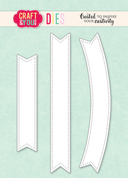 Craft & You Banner set/ banner dies sett