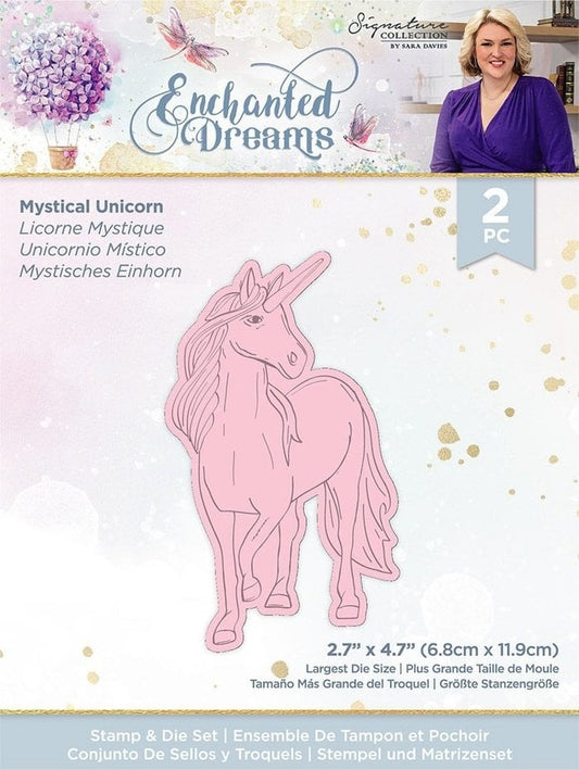 Crafters Companion - Enchanted Dreams Stamp & Die Mystical Unicorn (S-ED-STD-MUNI)