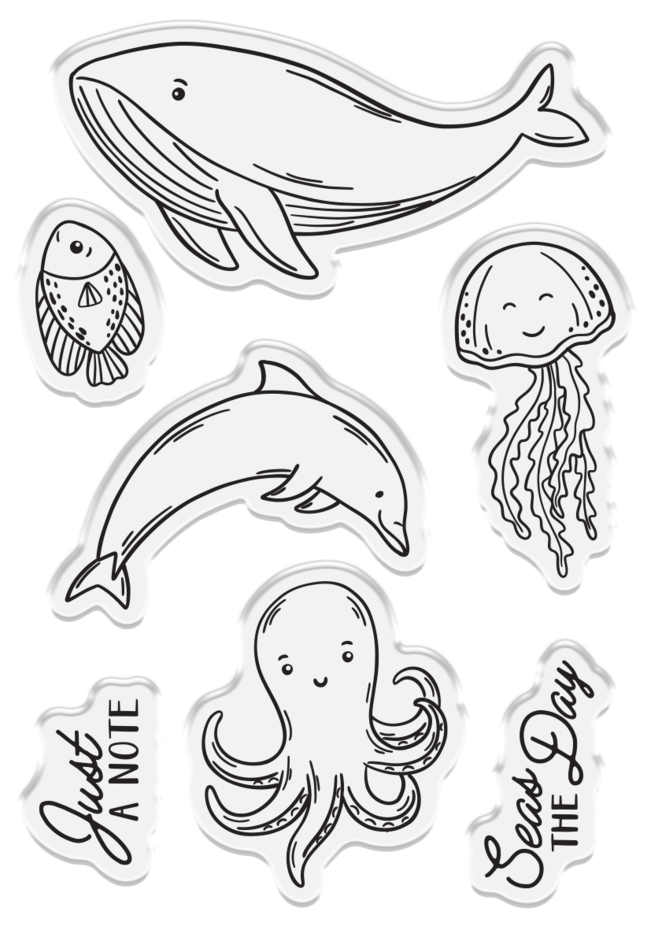 Crafter's Companion Message in a bottle Stamp & Die Ocean Friends