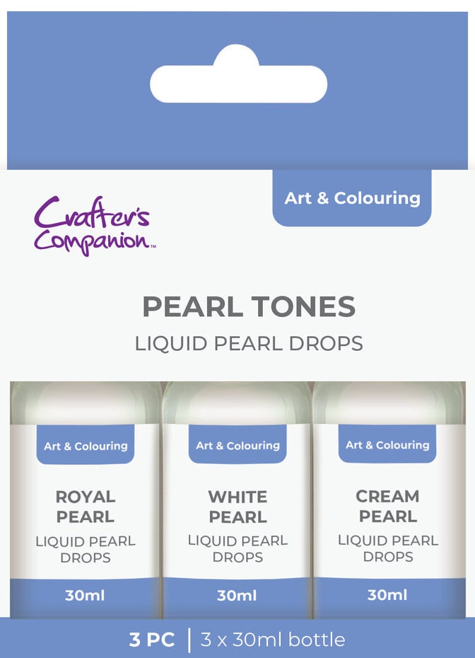 Crafters Companions - halvperler - Pearl Drops Pearl Tones- velg farge!