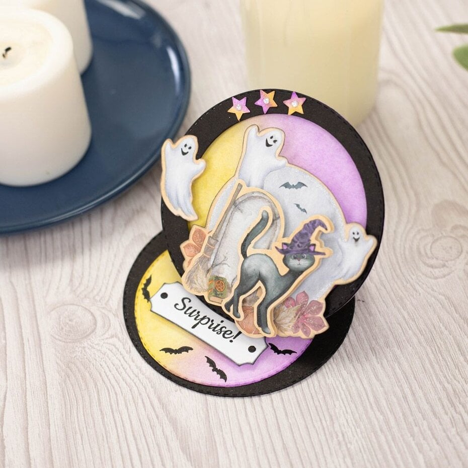 Diecut 3d topper pad  - arkpakke med 3d-motiver -  Trick or Treat 9x12 Inch 3D Topper Pad (CC-CRE-DTPAD9-TRT)