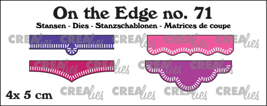 Crealies On the edge dies / kantdies - 4 ulike