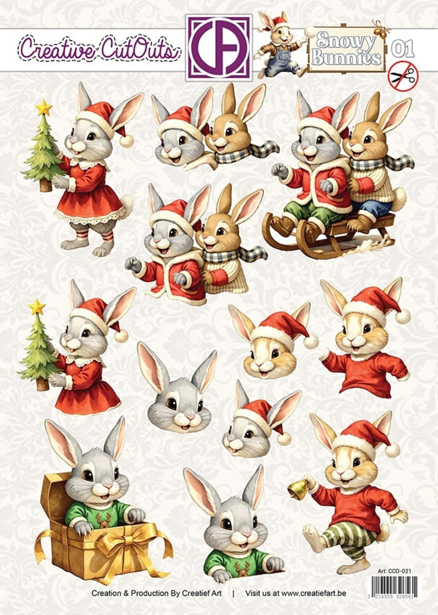 NYHET! 
Creative CutOuts- Snowy Bunnies 01 (CCO-021)
