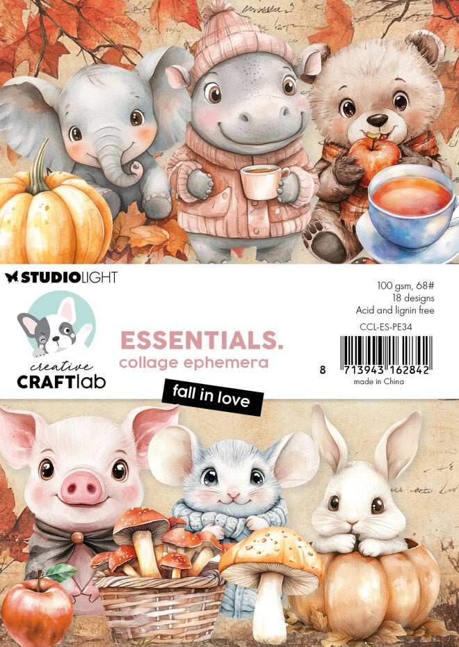 Studio Light Creative craftlab Fall in love Essentials Collage Ephemera