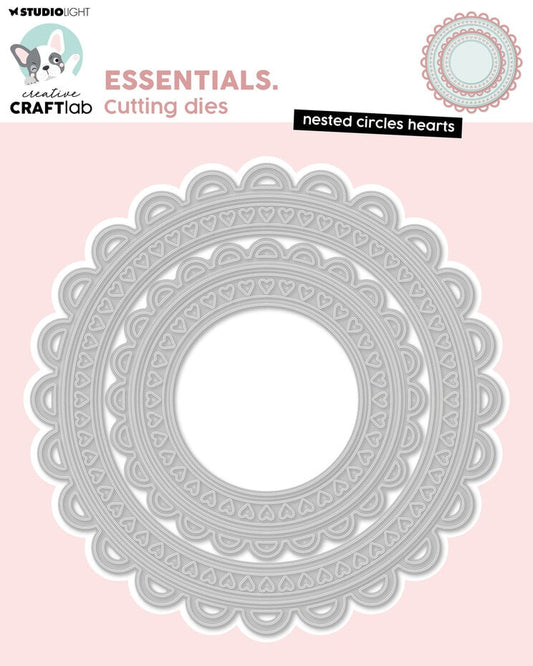 StudioLight - Creative craftlab - Nested Circles Hearts Essentials Cutting Die (CCL-ES-CD1007)