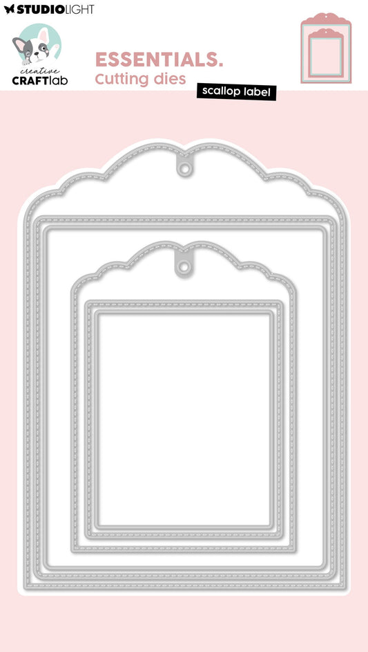NYHET! StudioLight - Creative craftlab -  Essentials Cutting Die - Scallop Label Essentials Cutting Dies (CCL-ES-CD1119)
