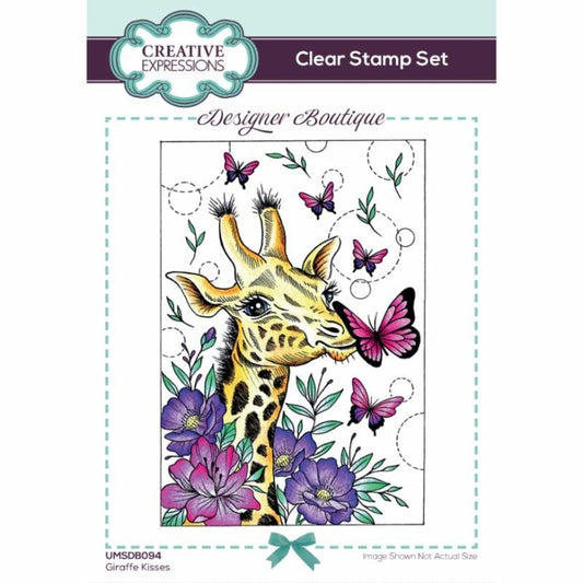 Creative Expression Designer Boutique Clear Stamp A6 Giraffe Kisses
