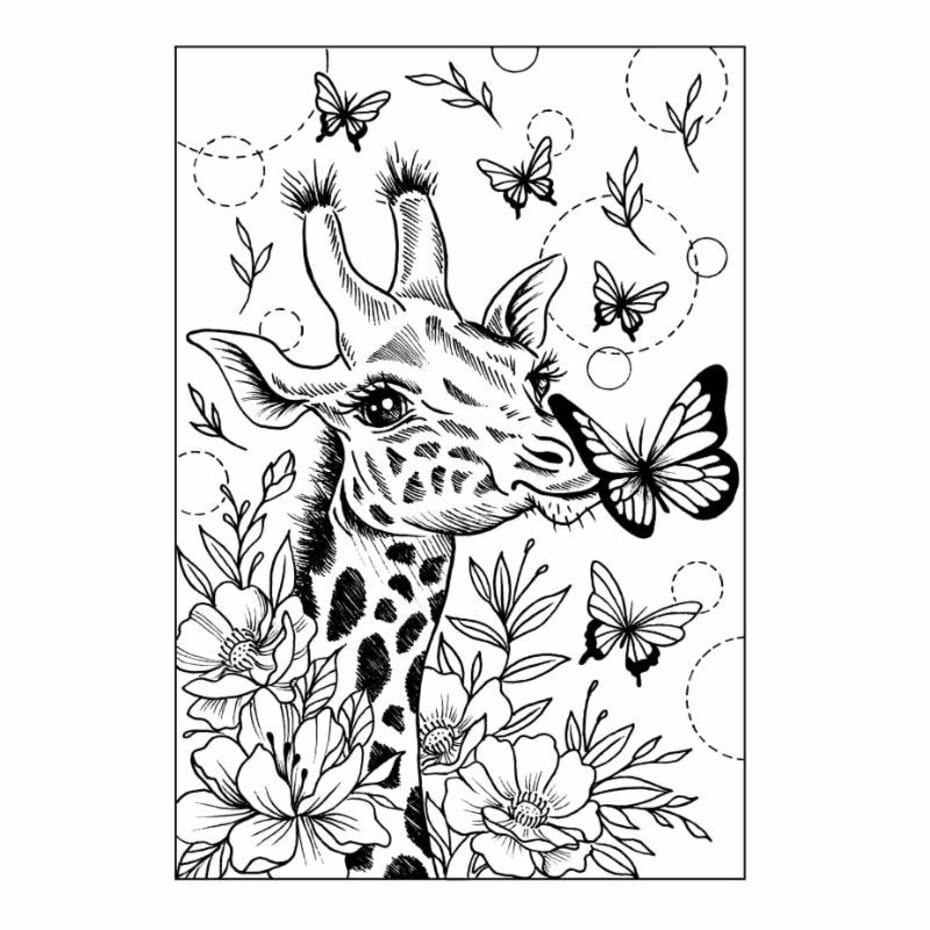Creative Expression Designer Boutique Clear Stamp A6 Giraffe Kisses
